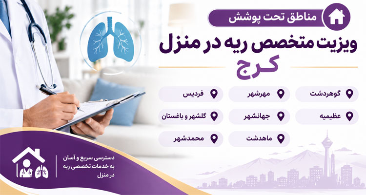 مناطق تحت پوشش خدمات ویزیت در منزل